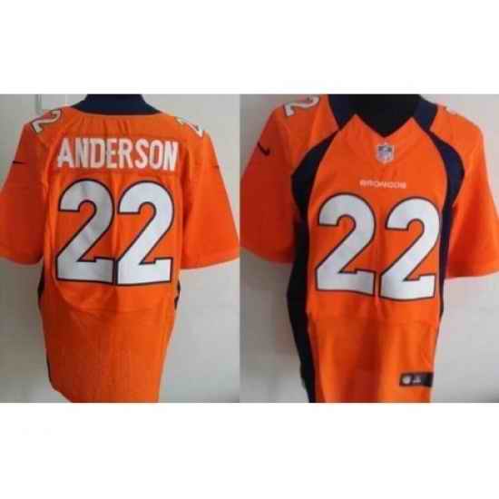 Nike Denver Broncos 22 CJ Anderson Orange Elite NFL Jersey
